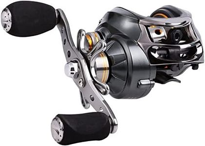 Sougayilang Mulinello da pesca Baitcasting con 11+3 cuscinetti blindati, sistema di freno magnetico Mulinello da pesca per la pesca in acqua dolce e salata