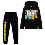 Pokemon Boys Tracksuit - 2 Piece Hoodie and Tracksuit Bottoms Set for Kids and Teenagers 5-14 Years - Gifts for Boys (Black, 7-8 Years)