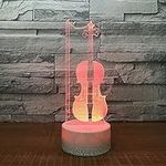 Violin Instrument Night Light 3D Vi