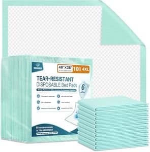 BIGGMED Tear-resistant Chucks Pads Disposable 48" X 36" Extra Large 215 Gram Heavy Duty Absorbency Incontinence Bed Pads Thickened Underpads Pee Pads for Adult Elderly Puppy Pads for Training, 10 Pads