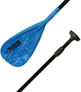 Pelican Vortex Paddle Lightweight Fiberglass SUP Paddle - Adjustable Paddle from 70 to 87 in - Blue
