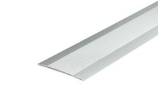 Silver 100mmx0.93M - Self Adhesive - Anodized Aluminium Door Floor Bar Grooved Trim Threshold Enhance Your Interior -Durable and Easy to Apply by TMW Profiles (Silver)