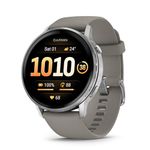 Garmin Venu 4, 45mm GPS smartwatch, AMOLED touchscreen, 24/7 advanced health & fitness, 80+ sports apps, flashlight, ECG app, sleep tracking, fitness coach, up to 12 days battery life, Grey