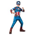 Rubie's Official Marvel Avengers Captain America Classic Childs Costume, Kids Superhero Fancy Dress Small, Bright Blue, S 5-6 Years