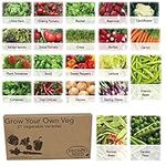 Pronto Seed Vegetable Herb Bumper Pack - for Planting Now - Grow Your Own Kit - Contains 21 Varieties of Vegetables - Over 1700 Seeds - Salad Mix, Spicy Mix, Peas & Beans - Gift for Women and Men