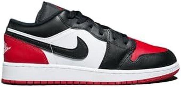 Jordan Big Kid's Air 1 Low White/Black-Varsity Red-White (553560 161), White/Black-varsity Red-white, 6.5 Big Kid