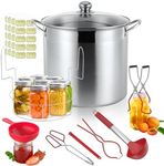 BriSunshine 21.5 QT Stainless Steel Canning Pot with Lid, Rack & Canning Tools Set, Canning Supplies Kit Water Bath Canner for Beginner