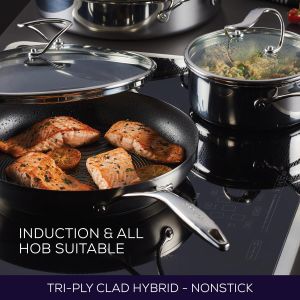 Circulon SteelShield 4-Piece Pan Set – Stainless Steel Cookware