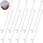 PAGOW 10 Pcs Latch Hook, Serging Crochet Hook Sewing Needles, Metal Snag Repair Tool for DIY Knitting Weaving Revamping Darning Threading Jewelry Making