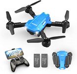 GGBOND Drones with Camera for Kids 1080P HD FPV,Mini RC Drone for Beginners with 3D Flips,Headless Mode,Voice Control,One Key Sart, Speed Adjust, Altitude Hold, 2 Batteries