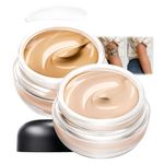 Waterproof Tattoo Cover Up Makeup, Full Concealer Coverage Body Makeup for Bruises & Tattoos, Long-Lasting Natural Formula, Matches All Skin Tones, Men & Women, 2 Color Set