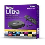 Roku Ultra 2022 (Official Roku Product) 4K/HDR/Dolby Vision Streaming Device and Roku Voice Remote Pro with Rechargeable Battery, Hands-Free Voice Controls, Lost Remote Finder and Private Listening