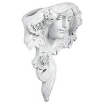 Design Toscano Le Etoile French Greenman Wall Sculpture Planter Pocket, 38 cm, Polyresin, Antique Stone