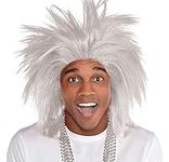 Silver Crazy Wig Costume - One Size