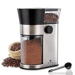 DR MILLS 7301 Electric Burr Coffee Grinder, Adjustable Burr Grinder Mill with coarse Medium and fine,Metallic Flat Burr Grinder