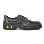 Blackburn Leather Safety Shoe | Excellent Grip, Comfort and Slip Resistance | Safety Shoes with Steel Toe |Single Density | Black | (468 SD Safety Shoes for Men - 42)