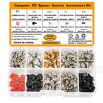 TSKDKIT PC Screws Kit Personal Computer Screw Set PC Mounting Screws for Motherboard Standoffs, PSU, Hard Drive, Fan Power Graphics CD-ROM etc