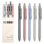 Smilcloud 5 PCS Quick Dry Black Ink Pens,Gel Pens Fine Point Smooth Writing,Retractable 0.5 mm Ink Pens,Cute Rollerball Pens for School Office Home Supplies