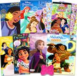 Disney Princess Coloring Book Activity Set for Kids – Bundle with 6 Coloring Books Featuring Disney Princess, Encanto, Moana and Frozen