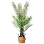 Kazeila Artificial Palm Tree 120cm Decorative Artificial Plants Indoors Fake Plastic Plants Areca Palm Tree Indoor Outdoor Home Decor(1 Pack)