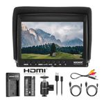 NEEWER Upgraded F100 7 Inch Camera Field Monitor HD Video Assist Slim IPS 1280x800 HDMI Input 1080p with 2600mAh Battery & USB Charger for DSLR Cameras, Handheld Stabilizer, Film Video Making Rig