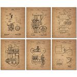 Ford Patent Prints - Set of 6 (8 inches x 10 inches) Photos Henry Ford Vintage Wall Decor