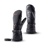 ORORO Heated Mittens for Women Men, Rechargeable Heated Gloves for Skiing Hiking and Arthritic Hands (Black & Orange,M)