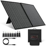 Panana 100W Foldable Solar Panel 18V Portable Solar Cell Solar Charger with 10-in-1 DC Connectors USB/Type-C/DC Port for Outdoor Power Station RV Camping Off Grid Backyard Use