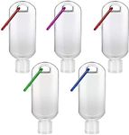 Refillable Travel Bottles Containers with-Clip - XMWangzi, with Filp or Nozzle, Empty Plastic Bottles, Filled with Cosmetic Oil Hand Sanitizer, Suitable for Home Office Outdoor (5 PCs)