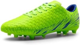 DREAM PAIRS Men's Firm Ground Soccer Cleats Shoes,Size 7.5,Neon/Green/Royal,MEGA-1