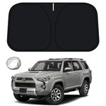 Bestview Windshield Sun Shade Compatible with 2010-2024 Toyo-ta 4 Runner, Front Window Sunshade Sun Visor Protector Block UV Rays Heat, Foldable 2 Layers 210T Material