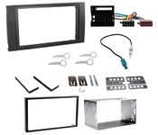 DOUBLE DIN FACIA SURROUND PANEL FITTING TRIM CAGE KIT INCLUDING WIRING FOR FORD FOCUS FIESTA FOCUS C-MAX TRANSIT WITH 6000CD