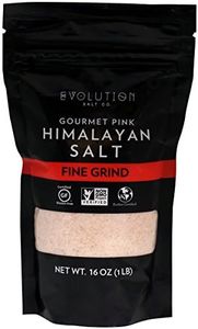 Evoltion Salt Co Gourmet Pink Himalayan Salt, Fine Grind, 16 Ounce (Pack of 6)