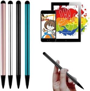 EORPAVU Penne per cellulari,Penna capacitiva a doppia estremità, penna resistiva touch screen e stilo, compatibile con computer, telefoni cellulari e tablet (4 pezzi)
