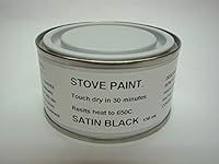 1 x 150ml Satin Black Heat Resistant Stove Paint for – Wood Burner, Stove, Grate, Gas Fire Backs, Woodburners, Log Fires, BBQ, Boilers and Similar.