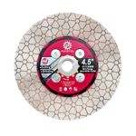 FOCSTOL Diamond Tile Saw Blade - 115mm Double Side Cutting Grinding Disc Wheel with M14 Flange for Porcelain Ceramic Tile Marble Artificial Stone for Angle Grinder