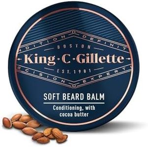 King C. Gillette Soft Beard Balm, Deep Conditioning with Cocoa Butter, Argan Oil and Shea Butter