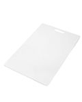 Farberware Extra-Large Plastic Cutting Board, Dishwasher- Safe Poly Chopping Board for Kitchen Meal Prep with Easy Grip Handle, 12-inch by 18-inch, White