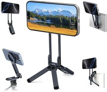 ULANZI MA38 Magnetic Cell Phone Tripod Aluminum, Carabiner-Shaped Phone Holder, Foldable Mini Tripod, Magnetic Quick Mount, Mini Selfie Stick Compatible with iPhone 17 16, 15, 14, 13, 12, Magsafe