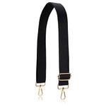 Allzedream Crossbody Bag Strap Soft Adjustable Replacement Purse Straps, Black, Medium, Stylish