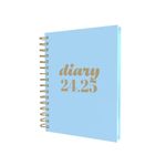 Collins Scandi Mid Year Diary Planner A5 Day To Page Academic Year 2024-25 - Blue - Daily Mid Year Journal for Students, Teachers on Recyled Paper - E-PW51M.57-2425 - August 2024 to August 2025