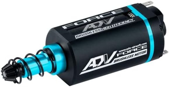 ADV-AIRSOFT Brushless Motor for AEG, Long Shaft CNC Motor for 7.4V-11.1V LiPo, Compatible with Gearbox V2 (Long Type, High Efficiency)