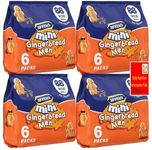 Mcvities Multipack Mini Gingerbread Men Biscuits 19g x 24 bags, Christmas Snack Treat By Zamfoods, Lunch box kids lover