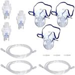 ResOne 3pk Nebulizer Replacement Accessories w/Cup, Kids (Pediatric) Mask, 7' Tubing, Connector