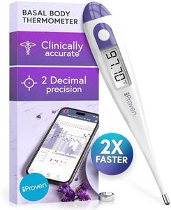 Digital Basal Body Thermometer, 1/100th Degree High Precision, Quick 60-Sec Reading, Memory Recall, Accurate BBT Thermometer for Natural Ovulation Tracking by iProven