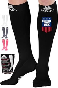 Large Mojo Compression Socks - Comfortable Material for Varicose Veins & Venous Disease, 20-30mmHg Compression Stockings for Wide Calf & Ankles