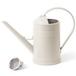 T4U 2L Plastic Indoor Watering Can for House Plants, Lightweight Plant Mister, Modern Water Can Outdoor with Long Spout, Fine Mist Spray Bottle for Garden Flowers, Herb (White)