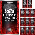 Laila Tinned Chopped Tomatoes in Tomato Juice 400g (Case of 12), Premium Tinned Tomatoes Chopped, Delicious Sun-Ripened Tin Tomatoes Chopped, Italian Canned Tomatoes