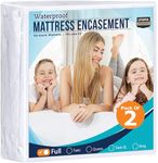 Utopia Bedding Zippered Mattress Encasement Full, 100% Waterproof Mattress Protector, Absorbent, Six-Sided Mattress Cover (Pack of 2)