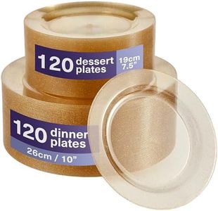 MATANA 240 Premium Plastikteller mit Goldglitter, 2 Größen - Mehrweg Kunststoffteller, Hartplastik Partyteller Gold für Hochzeiten, Geburtstage, Partys - Elegantes & Stabiles Partygeschirr